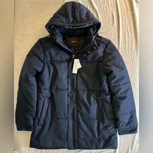Banana Republic Puffer Parka - Medium - Navy Blue